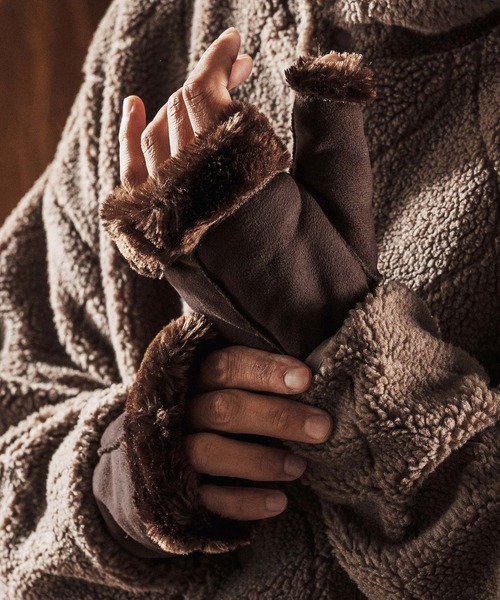 手袋 mko13025-Faux Mouton Fingerless Gloves フィンガーレスグローブ(AG05-023acf) メンズ_6
