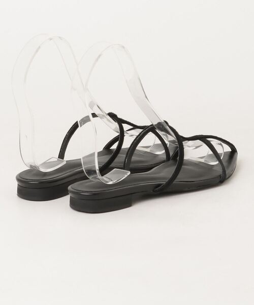 「Demi-Luxe BEAMS」 フラットサンダル 36 ブラック レディースの画像