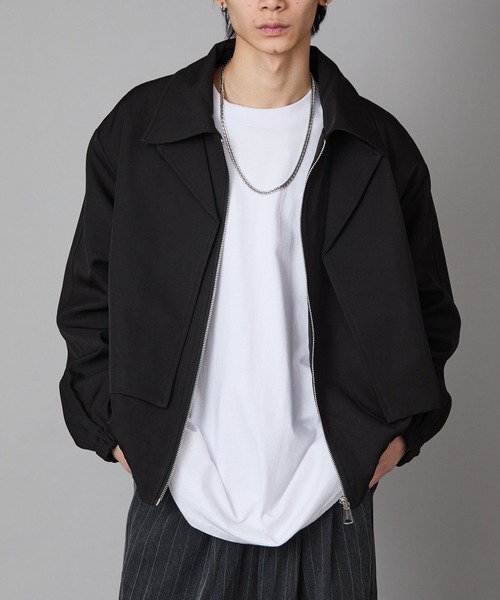 Theater code ブルゾン アウター Full-Zip Faux Layered Jacket