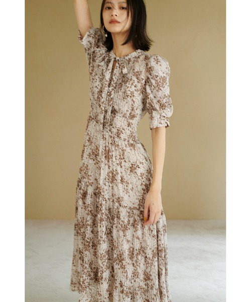 SNIDEL（スナイデル） 半袖ワンピース 0 ブラウン レディース