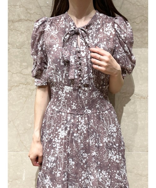 SNIDEL（スナイデル） 半袖ワンピース 0 ブラウン レディース