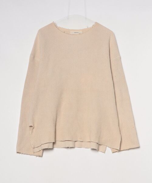 TODAYFUL オーバーサイズ クルーネック スウェット アイボリー TODAYFUL 「TODAYFUL」 長袖ニット FREE ベージュ レディース