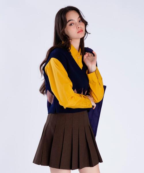 To b. by agnes ベスト ジレ アーガイルニットベスト レディース To b. by agnes ベスト ジレ アーガイルニットベスト レディース