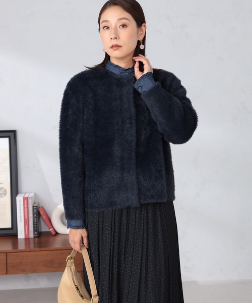 モスキーノ　リアルファー　ニットトップス　カーディガン　セーター MOSCHINO ニット カーディガン | THE OUTNET (アウトネット)