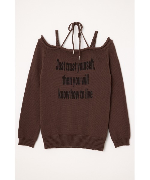 LAGUA GEM（ラグアジェム） ニット セーター NECK LOOSEY PRINT ニット