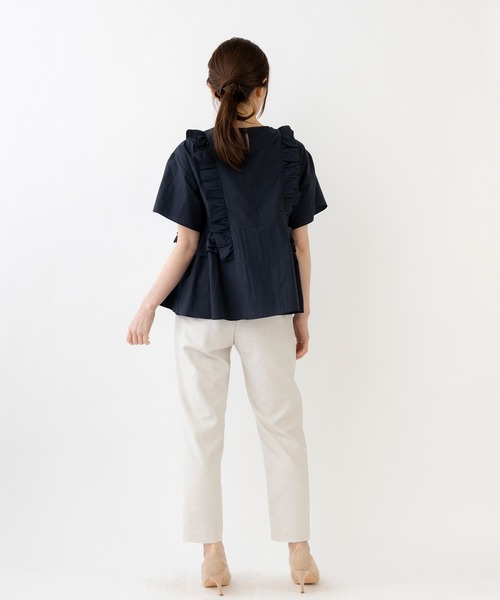 「Sono」 半袖ブラウス 1 ネイビー レディース_画像6