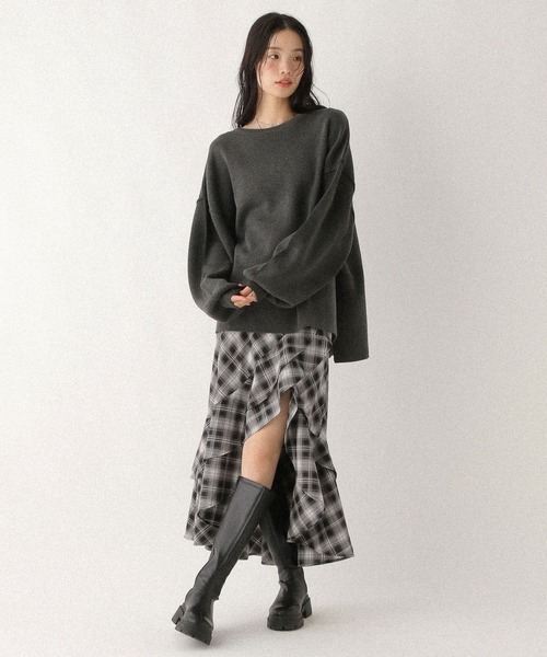 Heather（ヘザー） スカート アソートイレヘムフリルロングスカート