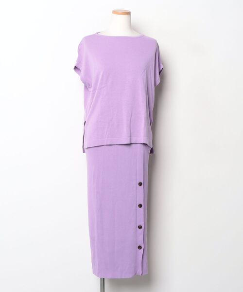 PLST（プラステ） セットアップ M パープル レディース : ZOZOTOWN