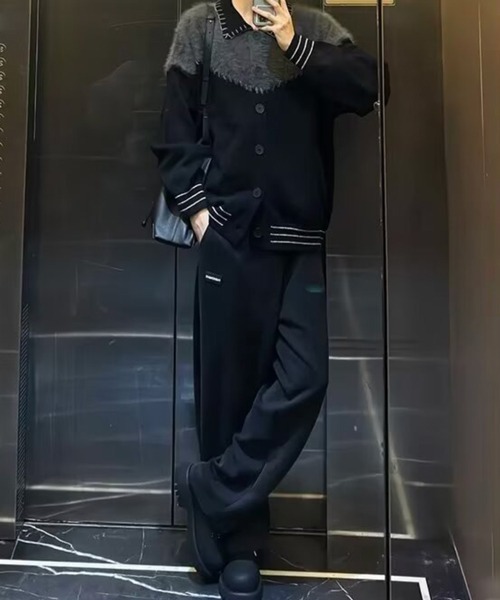 NOWLE（ノウル） ブルゾン アウター 「NOWLE」シャギー切替 ステッチ