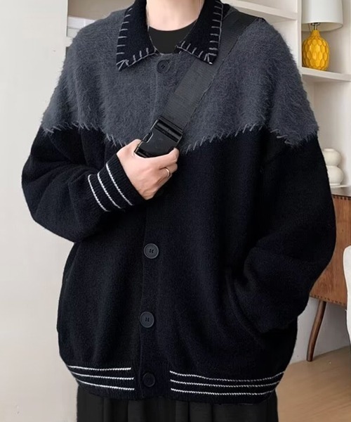 NOWLE（ノウル） ブルゾン アウター 「NOWLE」シャギー切替 ステッチ