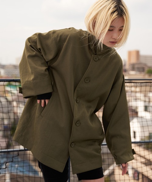 ENOF ステンカラーコート FREE カーキ レディース : ZOZOTOWN Yahoo!店