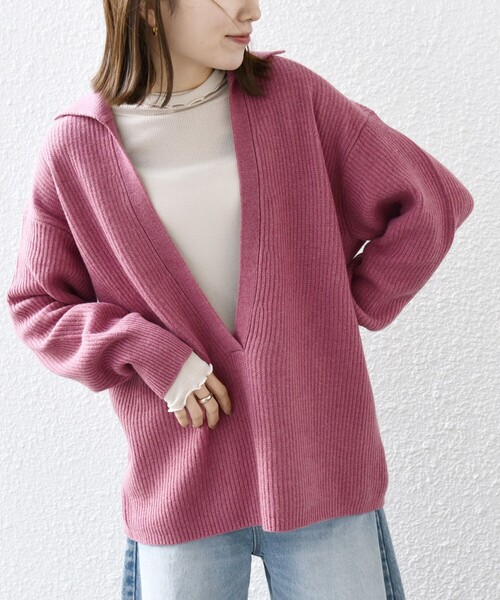 SHIPS any 「SHIPS any」 長袖ニット ONE SIZE ラベンダー レディース