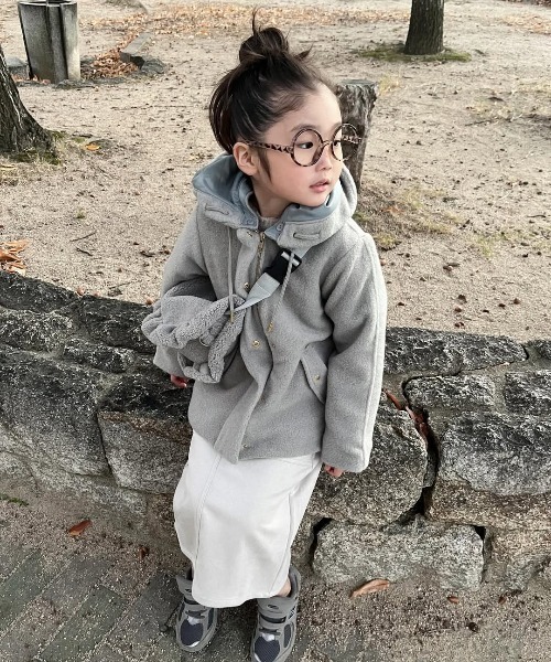 ikka（イッカ） コート アウター 「親子コーデ」ブークレー2WAYフード