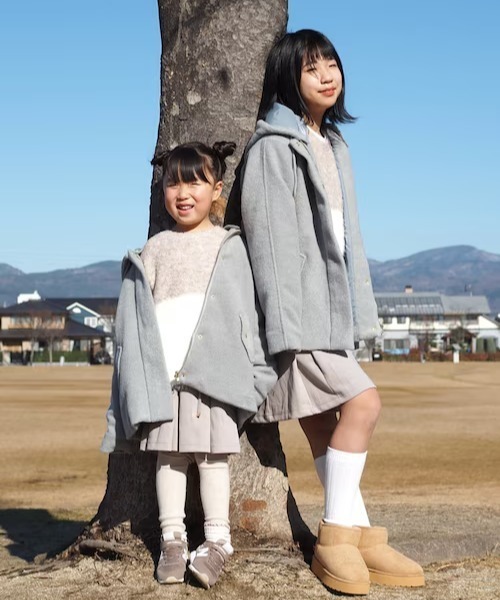 ikka（イッカ） コート アウター 「親子コーデ」ブークレー2WAYフード