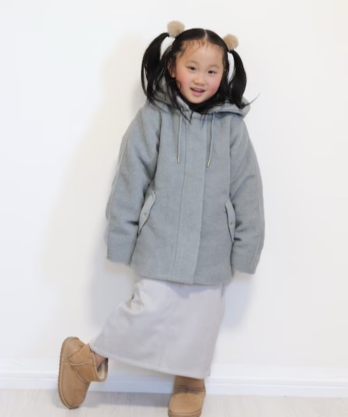 ikka（イッカ） コート アウター 「親子コーデ」ブークレー2WAYフード