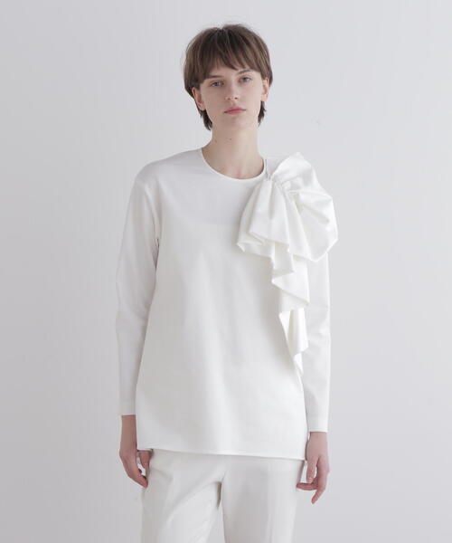 LE PHIL（ル フィル） ブラウス シャツ ハイストポンチリボンモチー