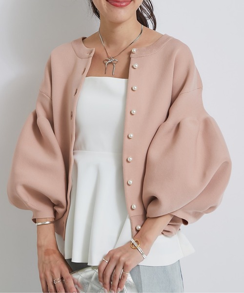 La boutique Bonbon（ラブティックボンボン） 7分袖ニットカーディガン