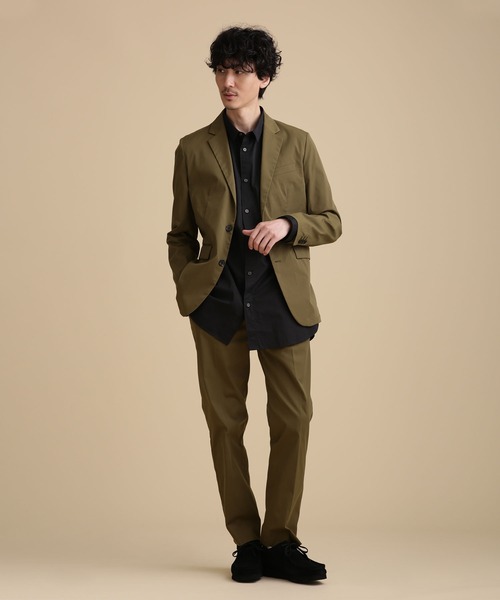 美品 ナノユニバース ダメリーノ スーツ セットアップ シングル カーキ S NANO universe（ナノ・ユニバース） セットアップ M カーキ メンズ