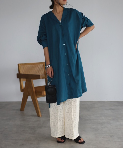 「mi via loca」 長袖シャツ FREE ブラック レディース_画像2