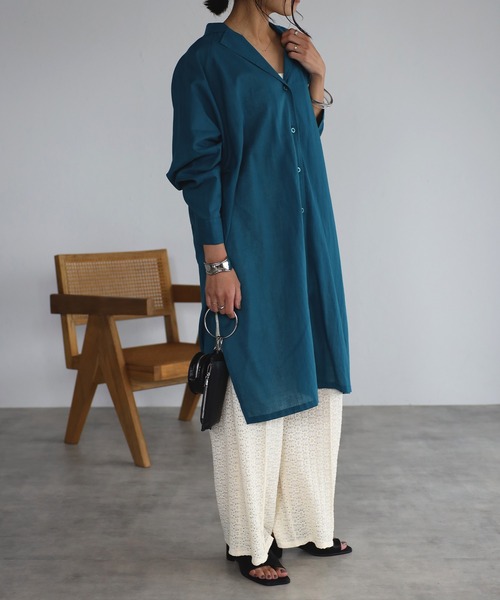 「mi via loca」 長袖シャツ FREE ブラック レディース_画像3