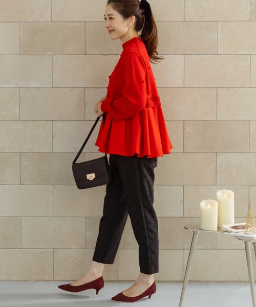 【美品】sono ソーノ ペプラムドッキング ハイネックニット セーター 美品】sono ソーノ ペプラムドッキング ハイネックニット セーター