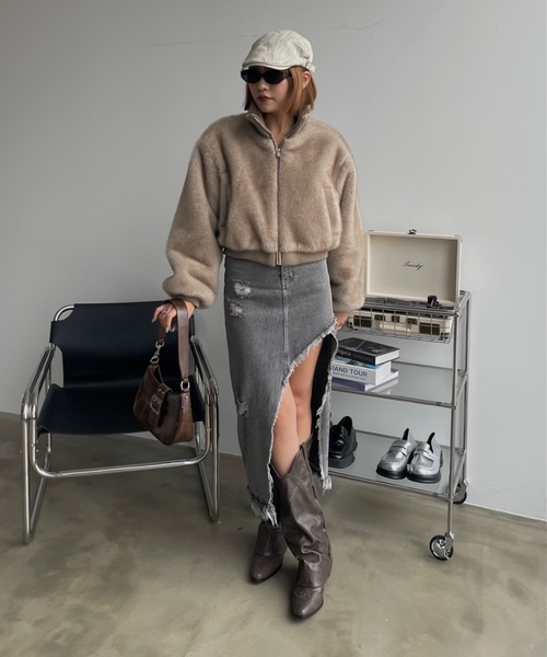 「SHAGGIE」 ハンチング FREE ブラック レディース_画像5