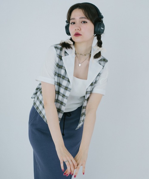「TINA:JOJUN」 半袖シャツ M アイボリー レディース_画像4