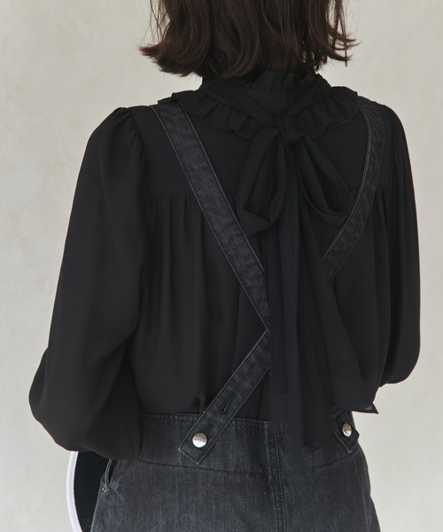 「LA BELLE ETUDE」 サロペットスカート 1 ブルー レディース_画像4