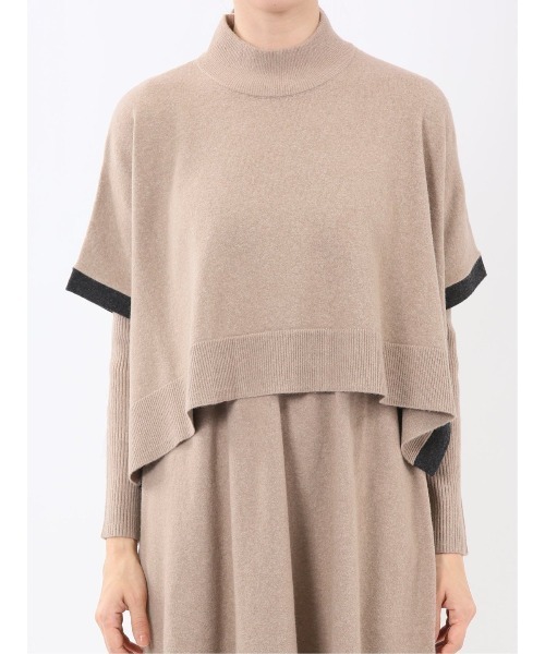 m．f．エディトリアル（m．f．editorial）/【2枚セット ハンドウォッシャブル】m．f．エディトリアル ポンチョ&ワンピース ニットアン… m.f.editorial（エムエフエディトリアル） アンサンブル 「2枚セット