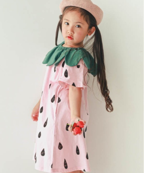 nicohrat（ニコフラート） ワンピース いちごワンピース キッズ 子供服