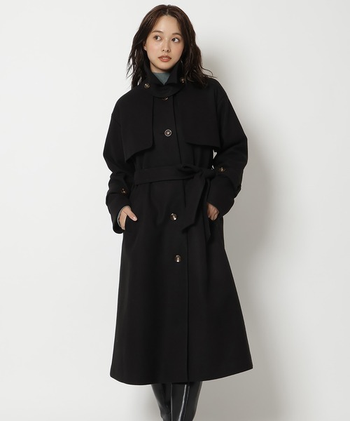 [REDYAZEL] пальто с отложным воротником MEDIUM черный женский 