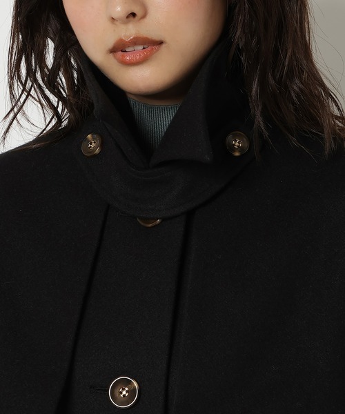 [REDYAZEL] пальто с отложным воротником MEDIUM черный женский 
