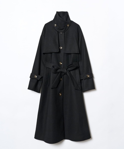 [REDYAZEL] пальто с отложным воротником MEDIUM черный женский 