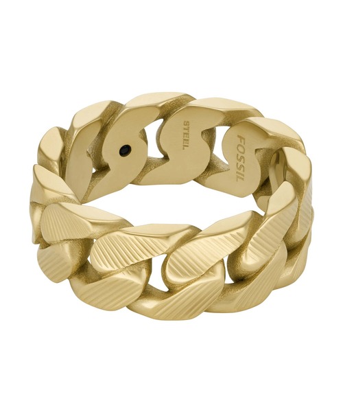 「FOSSIL」 リング 11 ゴールド メンズ