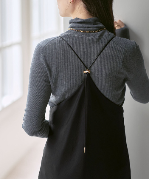 NOBLE（ノーブル） ワンピース 「26SS先行」サテンアジャストキャミ