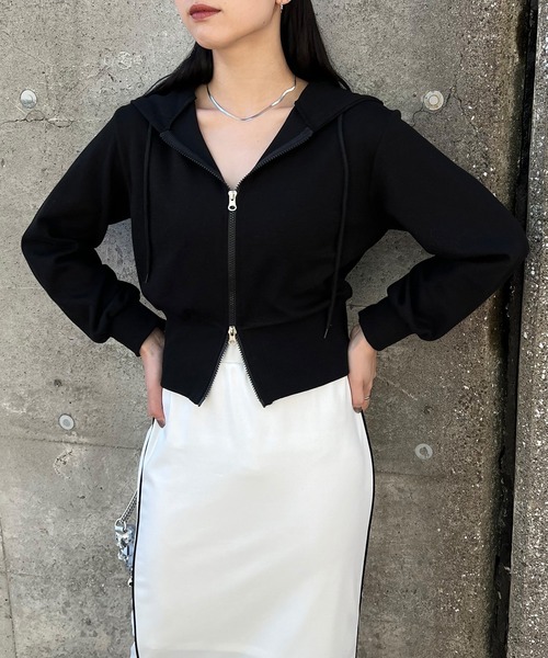 「ISOOK」 ジップアップパーカー FREE グレー レディース_画像3