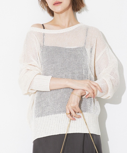 「Rouge vif」 長袖ニット フリー アイボリー レディース_画像3