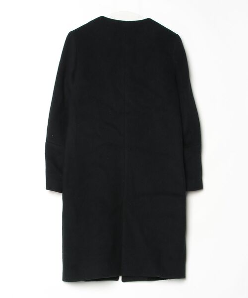 「Spick & Span」 ノーカラーコート 36 ブラック レディース_画像2