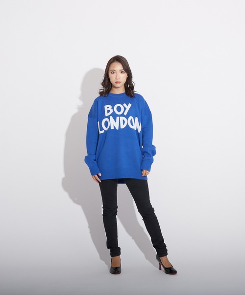 「BOY LONDON」 長袖ニット S ブルー メンズ_画像2