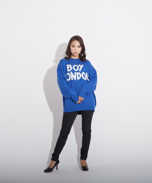 「BOY LONDON」 長袖ニット S ブルー メンズ_画像3