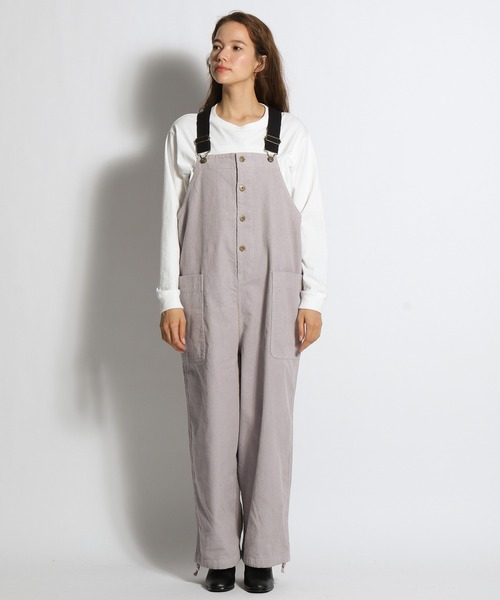 niko and…（ニコアンド） オーバーオール LARGE ブラウン レディース