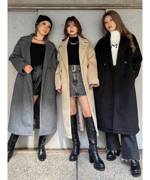 「EGOIST」 チェスターコート FREE ダークグレー レディース_画像3