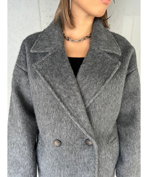 「EGOIST」 チェスターコート FREE ダークグレー レディース_画像7