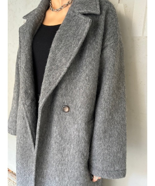 「EGOIST」 チェスターコート FREE ダークグレー レディース_画像9