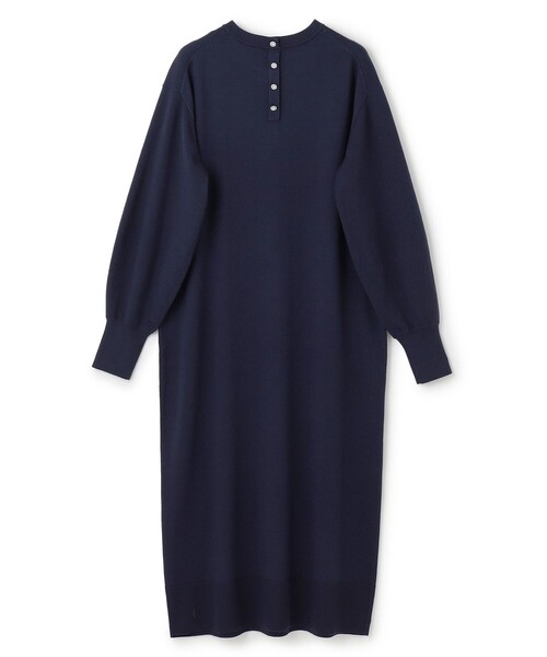 「UNFILO」 長袖ワンピース MEDIUM ネイビー レディース_画像5
