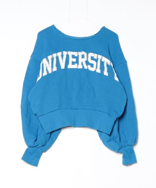 「mici」 スウェットカットソー FREE ブルー レディース_画像2