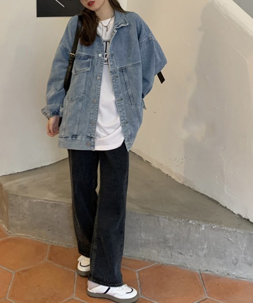 「Miniministore」 デニムジャケット X-LARGE サックスブルー レディース_画像5