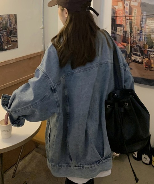 「Miniministore」 デニムジャケット X-LARGE サックスブルー レディース_画像6