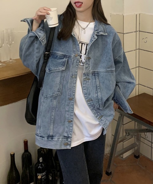 「Miniministore」 デニムジャケット X-LARGE サックスブルー レディース_画像8