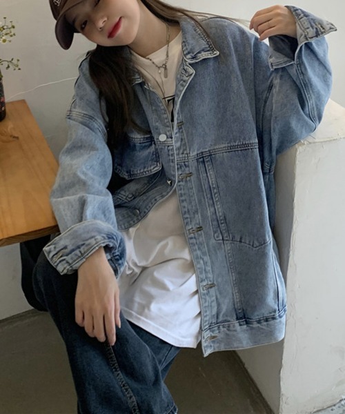 「Miniministore」 デニムジャケット X-LARGE サックスブルー レディース_画像9